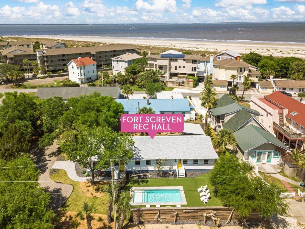 タイビーアイランド Fort Screven Rec Hallヴィラ エクステリア 写真